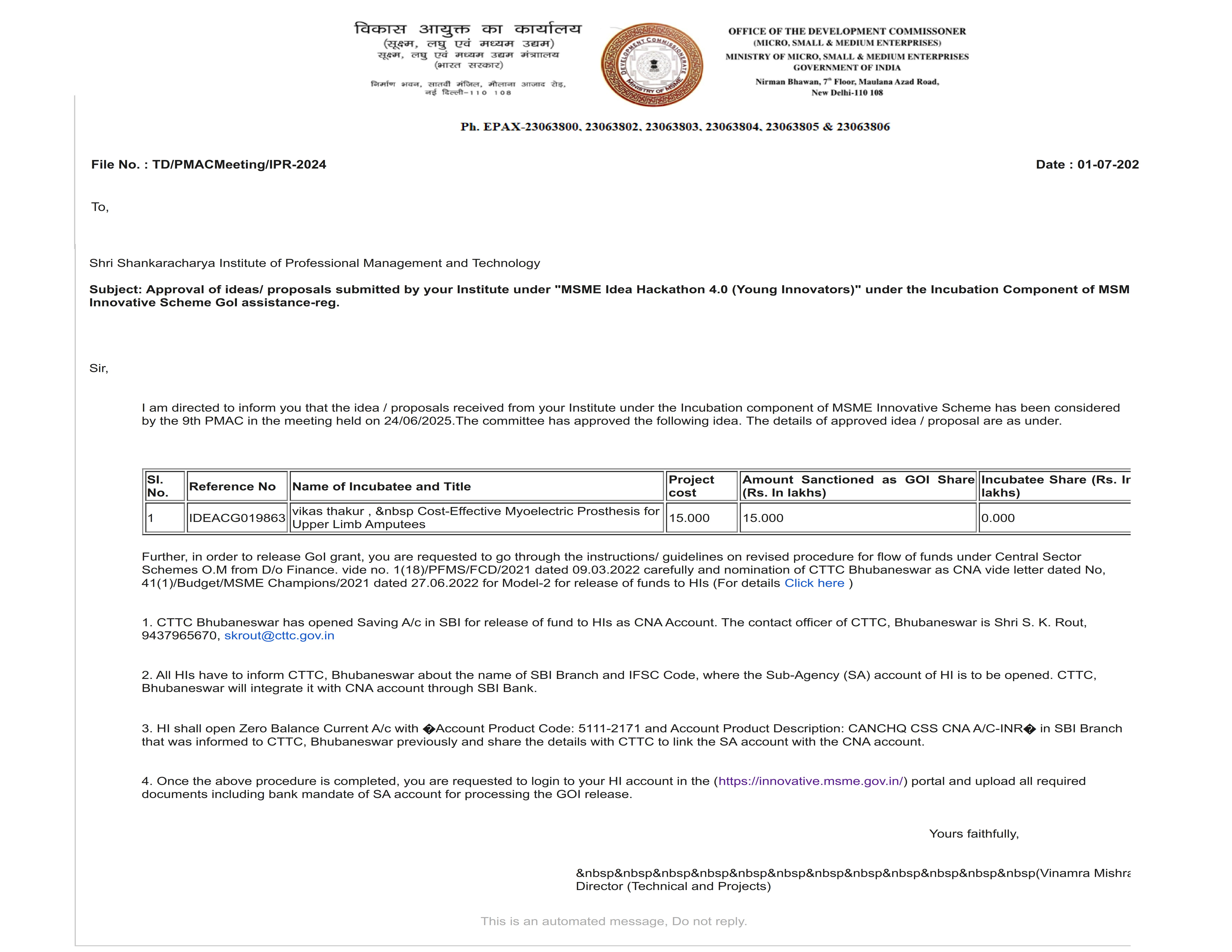 B.Tech Electronics Achievement