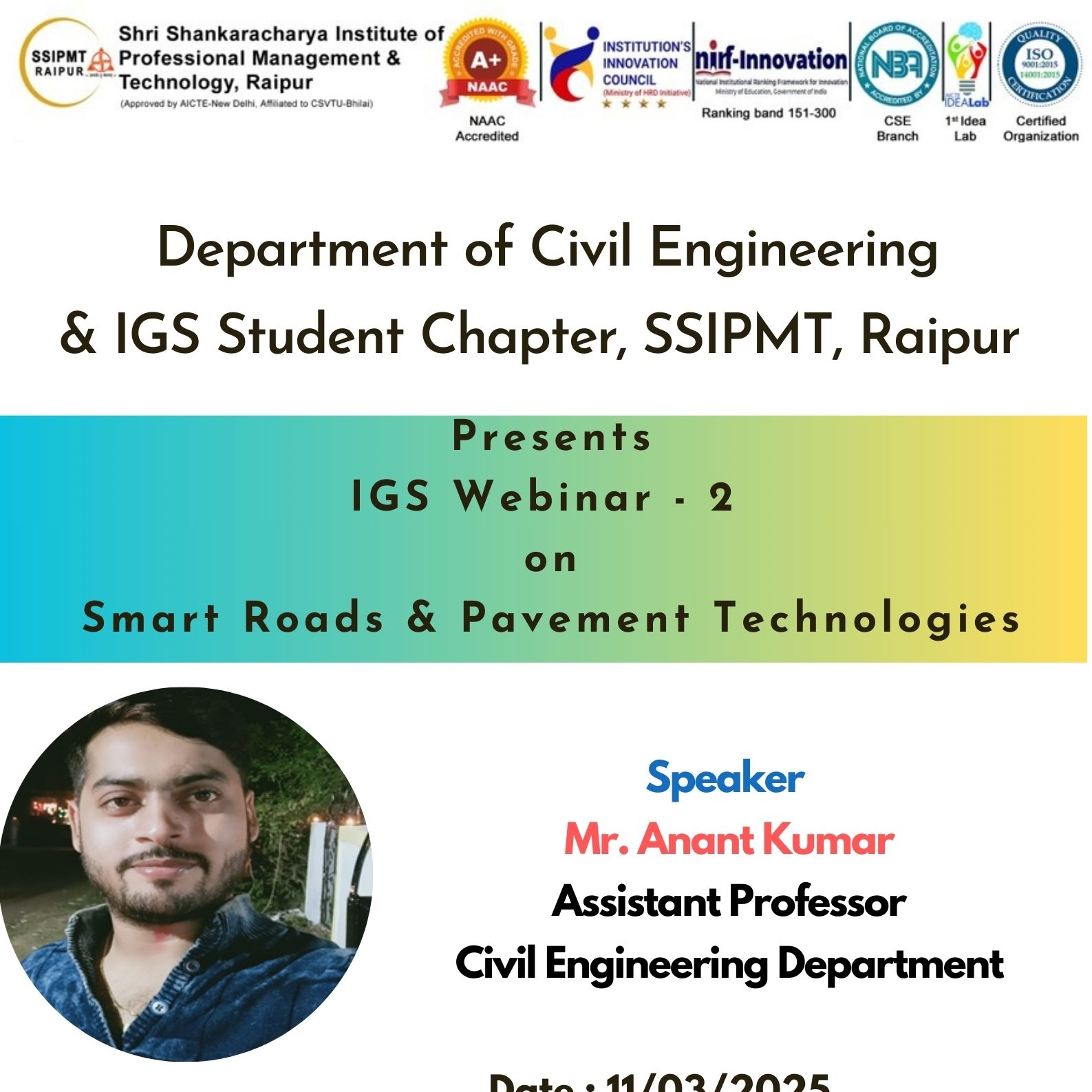 ACE & IGS Events, Civil Engineerign, SSIPMT Raipur