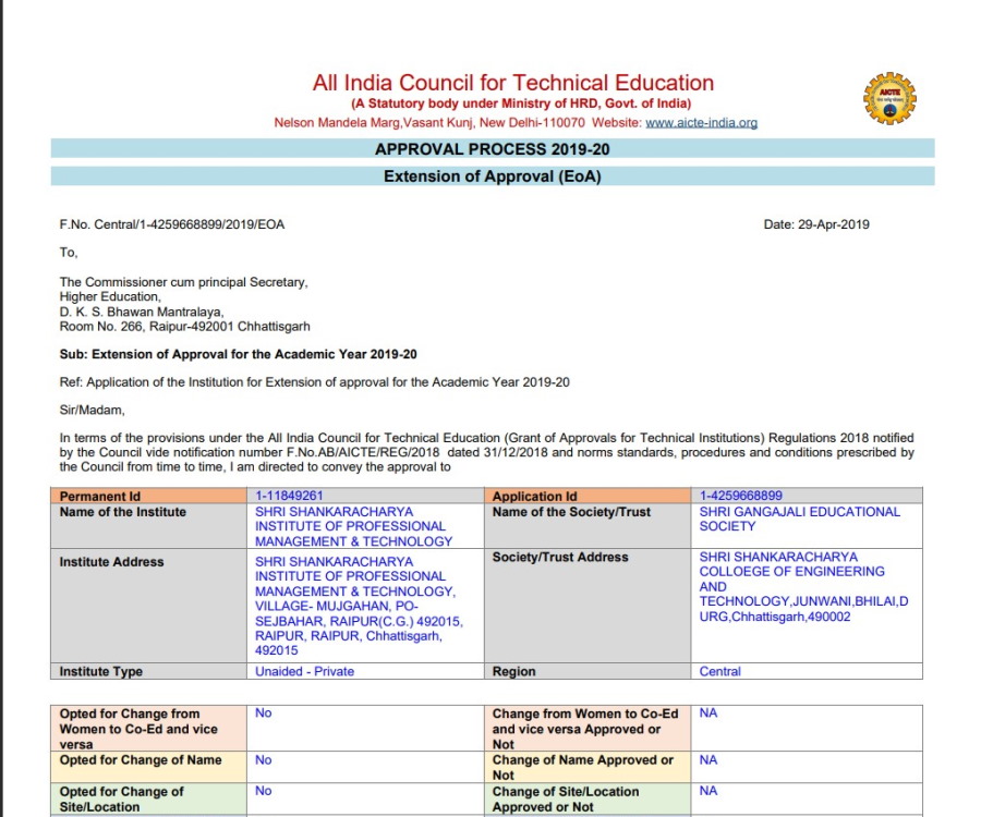 EOA Report SSIPMT, Raipur