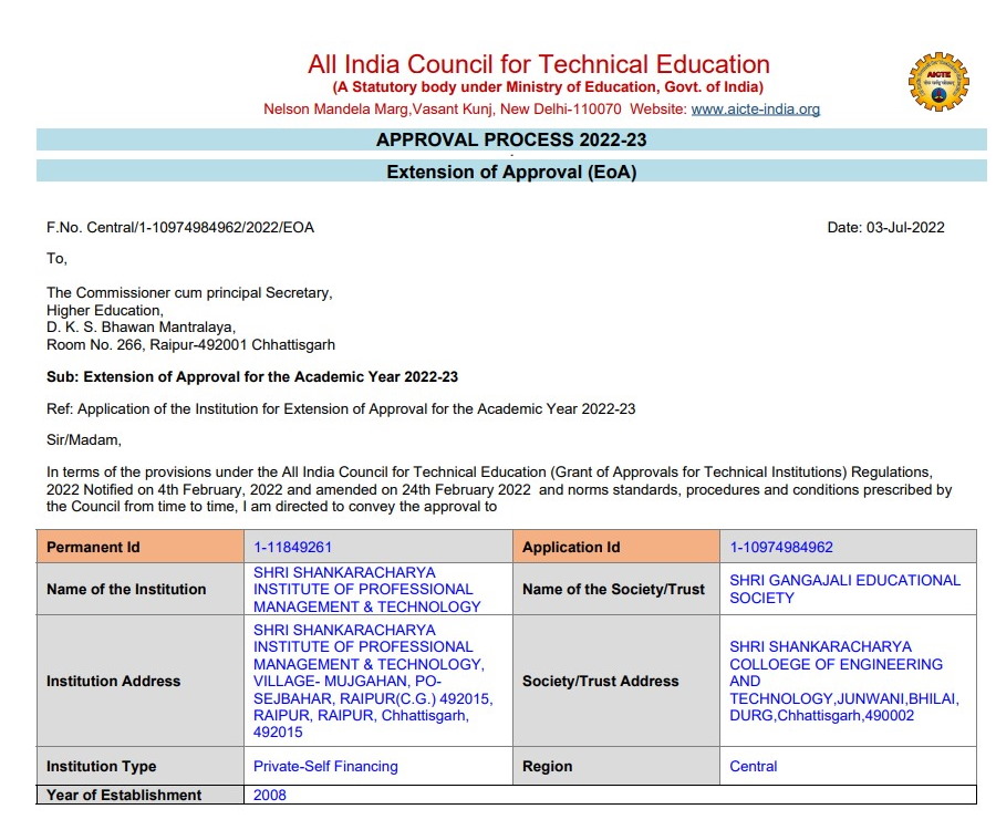 EOA Report SSIPMT, Raipur